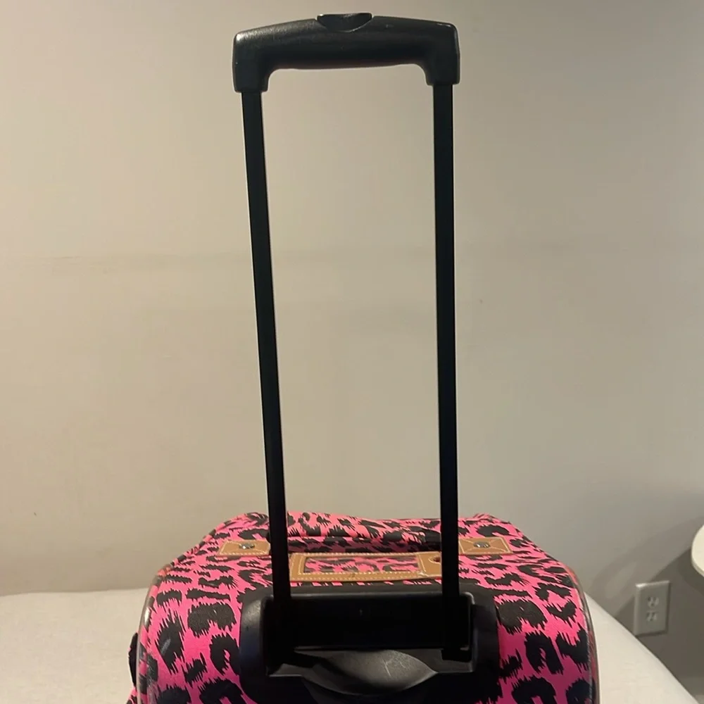 Vintage PINK Victorias Secret Travel Luggage in Pink Leopard Print - Picture 12 of 16